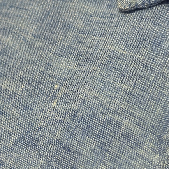 Jones New York-Sz M-Linen-Blue-Button Front - Picture 7 of 14